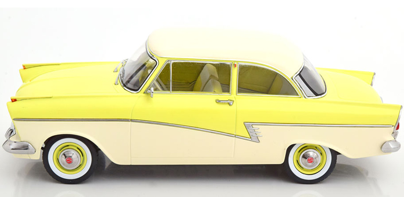 Ford Taunus P2 Limousine 17M 1957 hell gelb / weiss 1:18