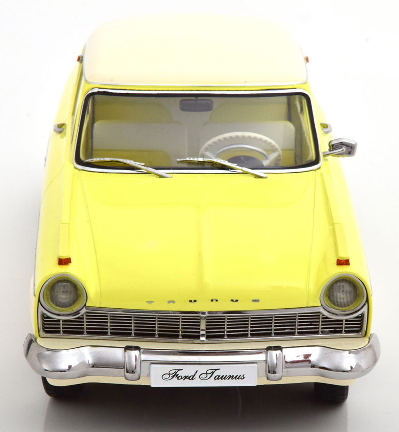 Ford Taunus P2 Limousine 17M 1957 hell gelb / weiss 1:18