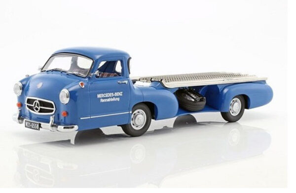 Mercedes Benz Renntransporter Race Truck 1955 Das blaue Wunder 1:18