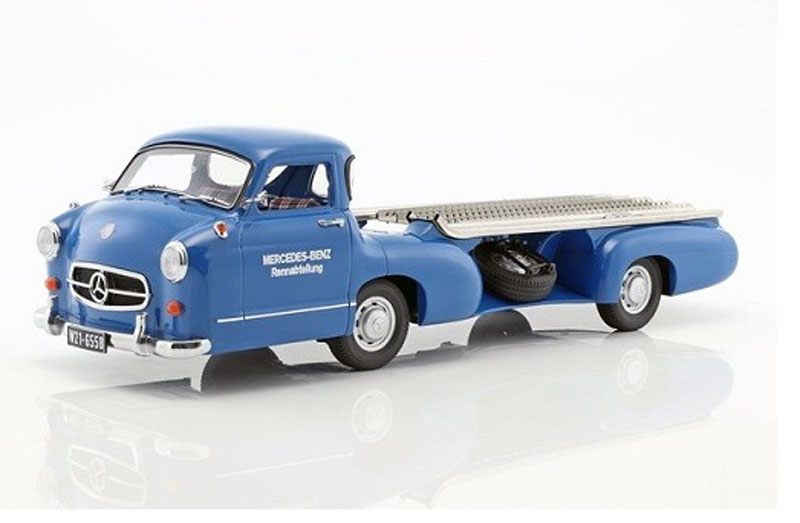 Mercedes Benz Renntransporter Race Truck 1955 Das blaue Wunder 1:18