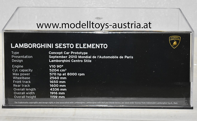 Lamborghini Sesto Elemento 2010 Carbon schwarz 1:43