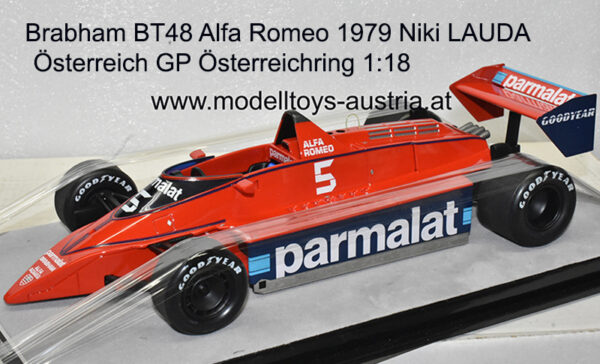 Brabham BT48 Alfa Romeo 1979 Niki LAUDA Österreich GP Österreichring 1:18