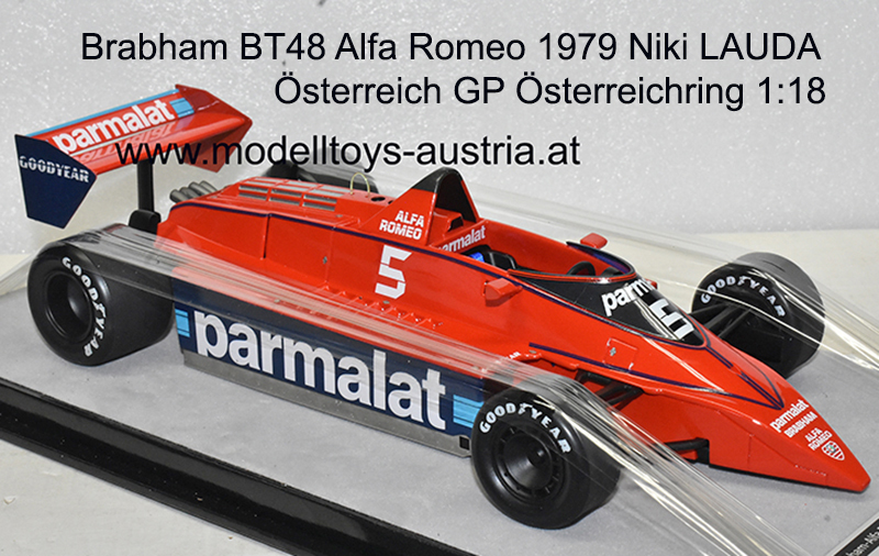 Brabham BT48 Alfa Romeo 1979 Niki LAUDA Österreich GP Österreichring 1:18