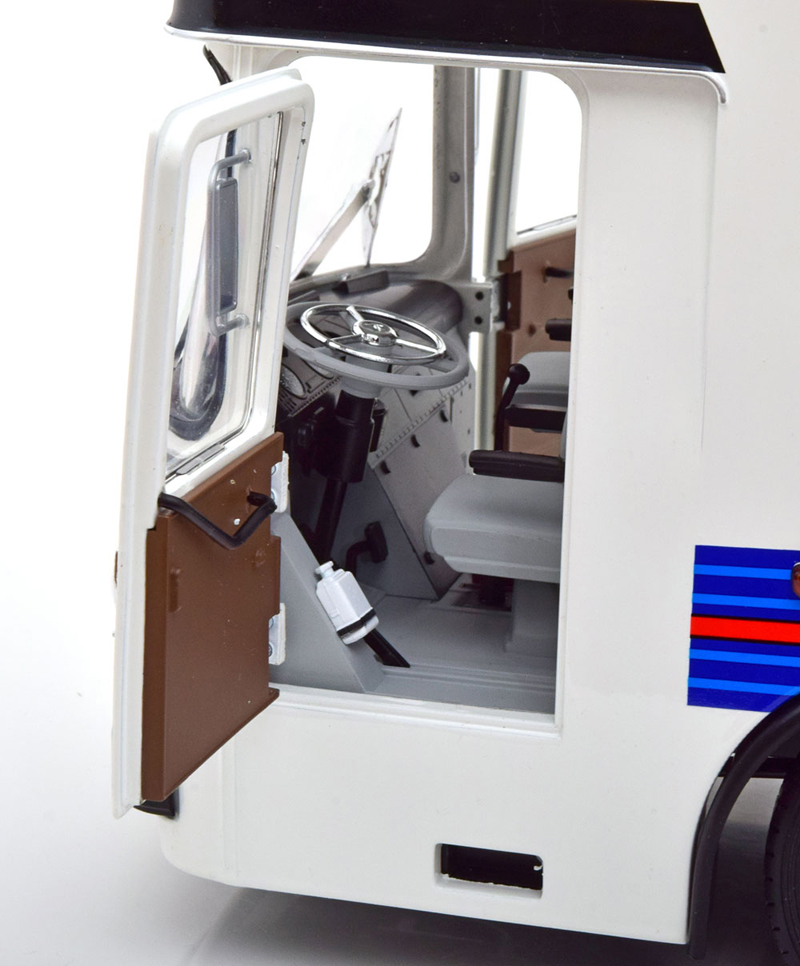 Mercedes O317 Porsche Rentransporter Martini 1968 weiss 1:18
