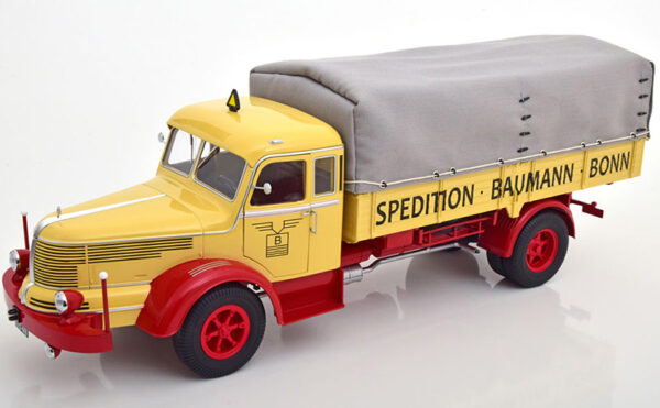 Krupp Titan SWL 80 Plane 1950 - 1954 BAUMANN Spedition Bonn hellbraun / rot 1:18