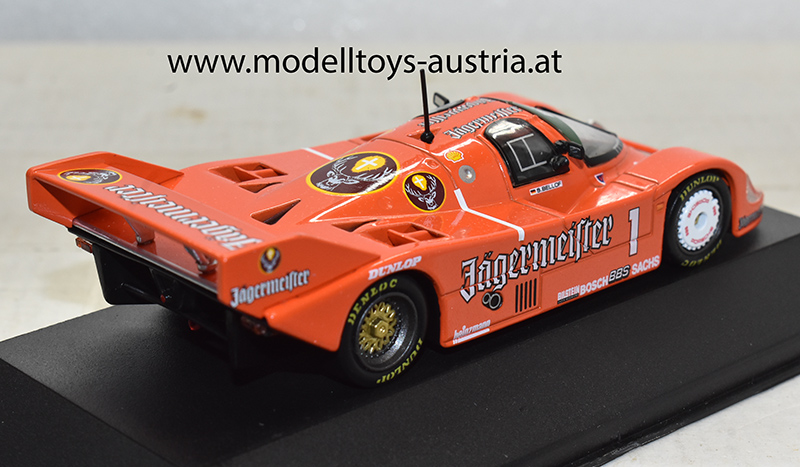 Porsche 956B 1985 DRM 200 Meilen Norisring Sieger Stefan BELLOF Jägermeister 1:43
