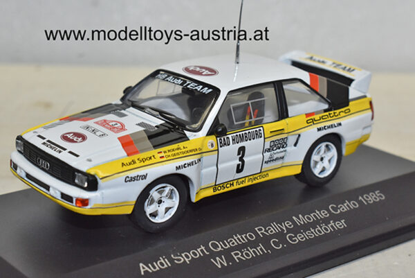 Audi Sport Quattro 1985 Rally Monte Carlo Walter RÖHRL / Christian GEISTDÖRFER 1:43