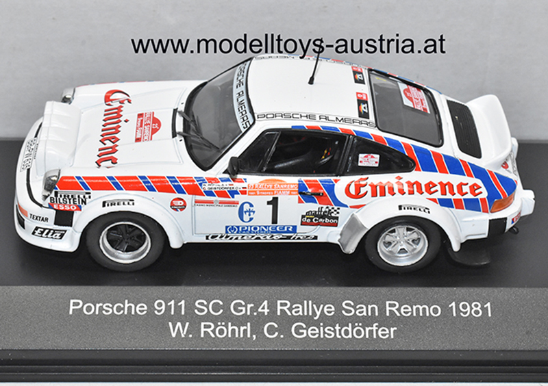 Porsche 911 SC Gr.4 1981 Rally San Remo Walter RÖHRL / Christian GEISTDÖRFER 1:43