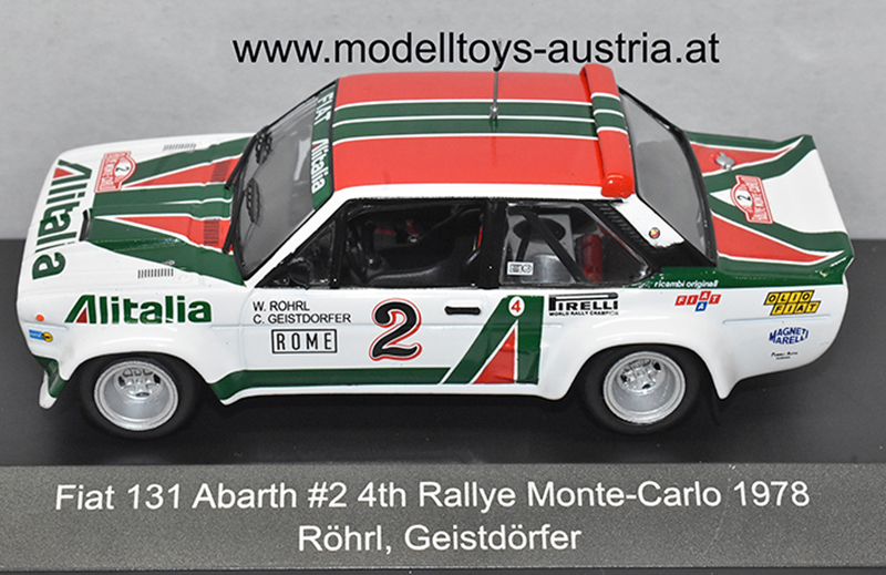 Fiat 131 Abarth 1978 Rally Monte Carlo Walter RÖHRL / Christian GEISTDÖRFER 1:43