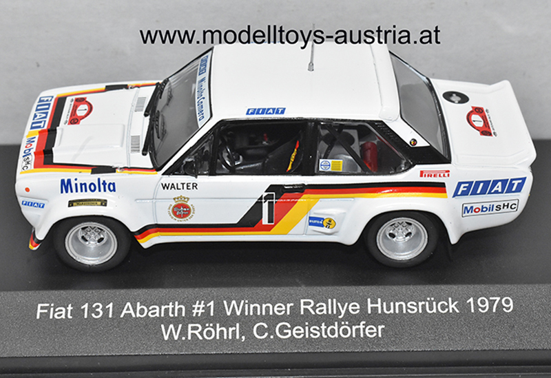 Fiat 131 Abarth 1979 Rally Hunsrück Sieger Walter RÖHRL / Christian GEISTDÖRFER 1:43
