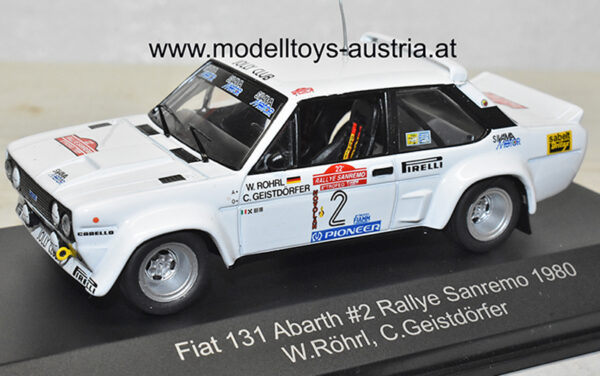 Fiat 131 Abarth 1980 Rally San Remo Walter RÖHRL / Christian GEISTDÖRFER 1:43