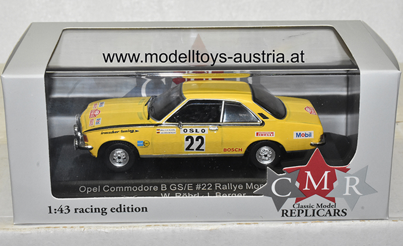 Opel Commodore GS/E 1973 Rally Monte Carlo Walter RÖHRL / Jochen BERGER 1:43