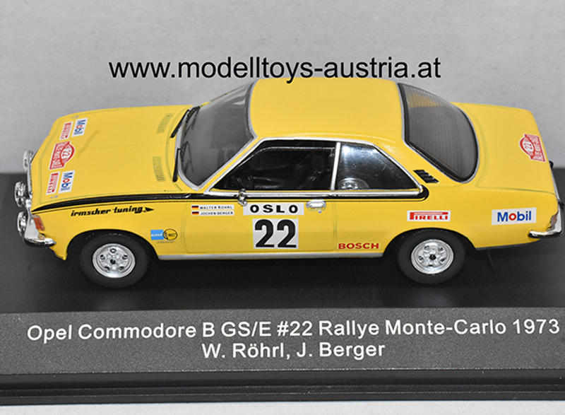 Opel Commodore GS/E 1973 Rally Monte Carlo Walter RÖHRL / Jochen BERGER 1:43