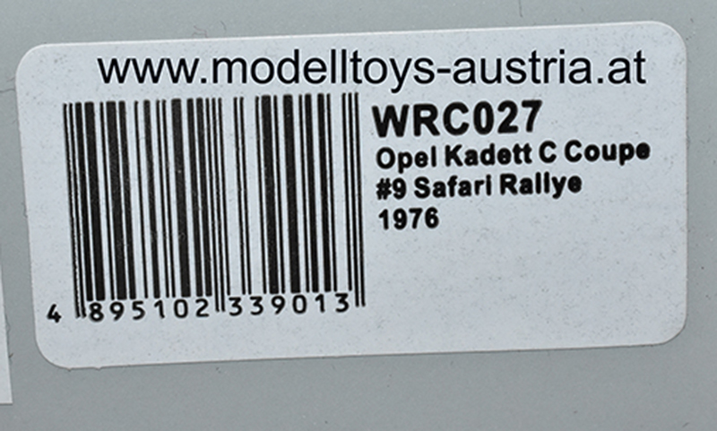 Opel Kadett C Coupe 1976 Rally Safari Walter RÖHRL / Claes BILLSTAM 1:43