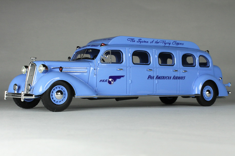 Chevrolet Stretch Limousine 1936 PAN AMERICAN / PAN AM blau 1:43