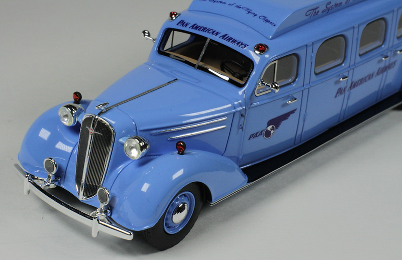 Chevrolet Stretch Limousine 1936 PAN AMERICAN / PAN AM blau 1:43