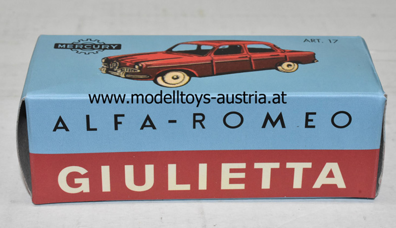 Alfa Romeo Giulietta hell blau mit grauem Dach 1:48