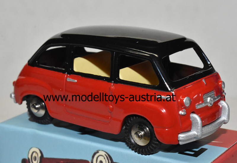 Fiat 600 Multipla rot mit schwarzem Dach 1:48
