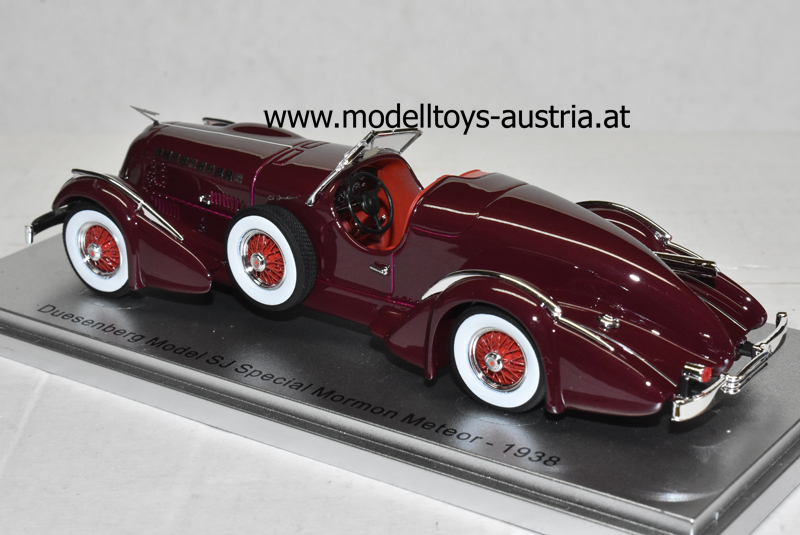 Düsenberg SJ Special Mormon Meteor 1938 dunkel rot 1:43