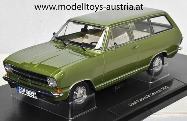 Opel Kadett B Caravan Kombi Break 1972 grün 1:18