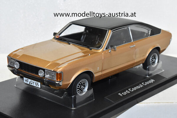 Ford Consul Coupe 1972 gold metallik mit schwarzem Dach 1:18