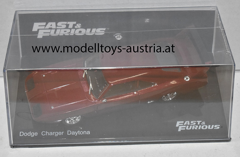 Dodge Charger DAYTONA Fast & Furious DOM's Car dunkel rot metallik 1:43