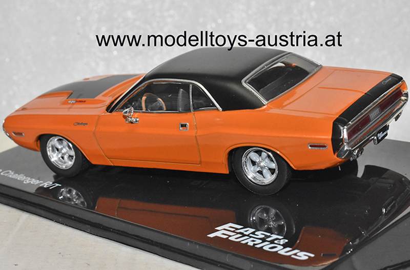 Dodge Challenger R/T 1970 Fast & Furious orange / schwarz 1:43