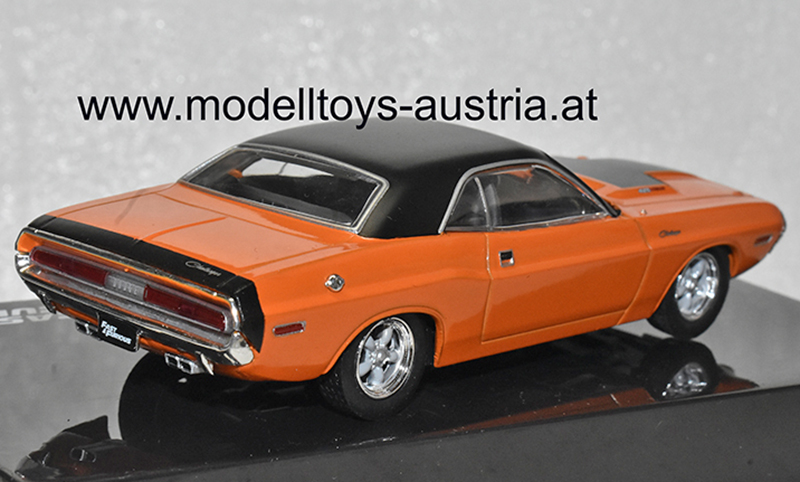 Dodge Challenger R/T 1970 Fast & Furious orange / schwarz 1:43