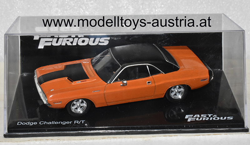 Dodge Challenger R/T 1970 Fast & Furious orange / schwarz 1:43