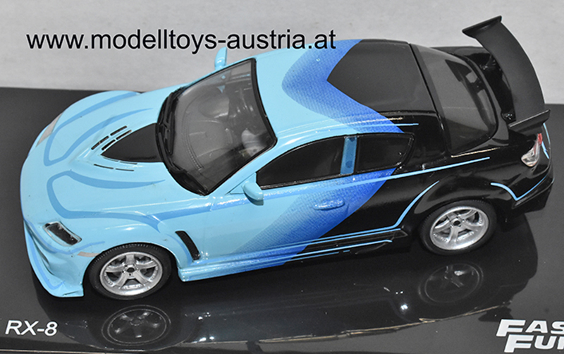 Mazda RX-8 2004 Fast & Furious blau / blau / schwarz 1:43