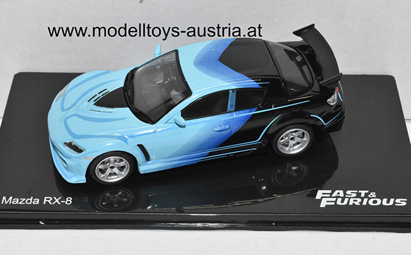Mazda RX-8 2004 Fast & Furious blau / blau / schwarz 1:43