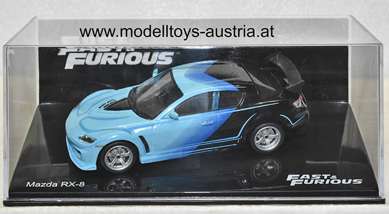 Mazda RX-8 2004 Fast & Furious blau / blau / schwarz 1:43