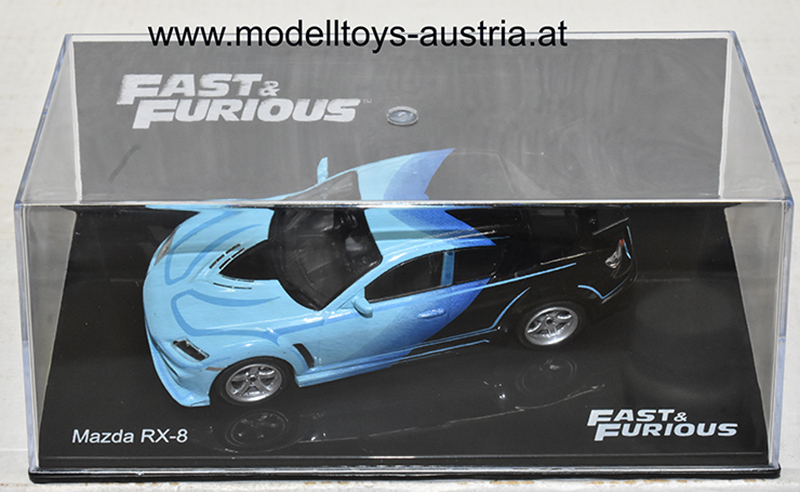 Mazda RX-8 2004 Fast & Furious blau / blau / schwarz 1:43