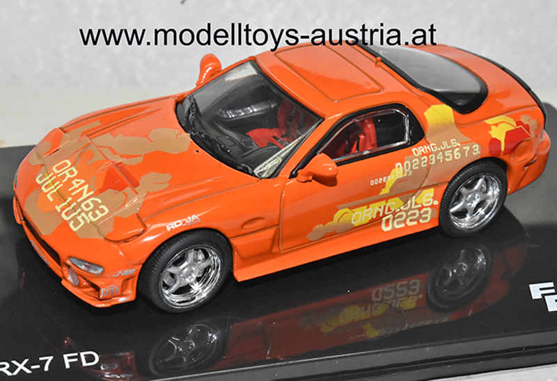 Mazda RX-7 FD 1993 Fast & Furious orange 1:43