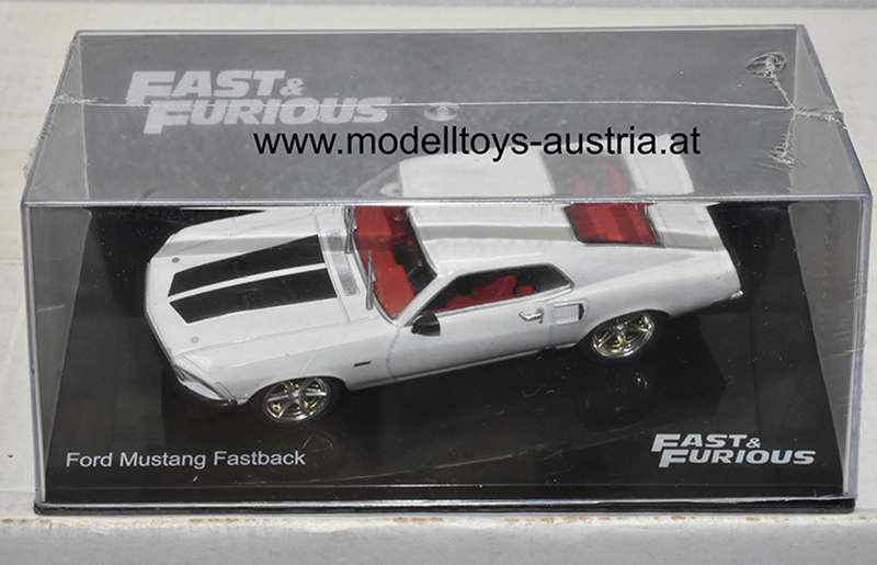 Ford Mustang Fastback 1969 Fast & Furious weiss 1:43