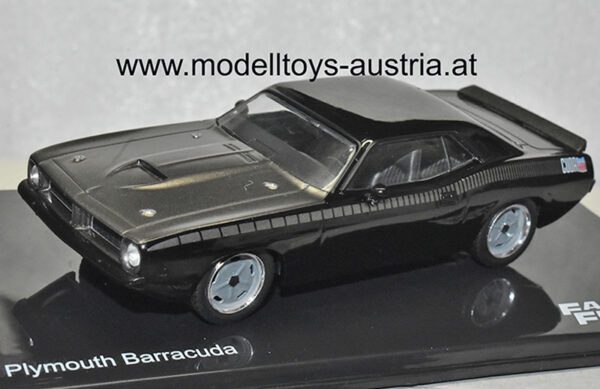 Plymouth Barracuda CUDA 1972 Fast & Furious grau / schwarz 1:43