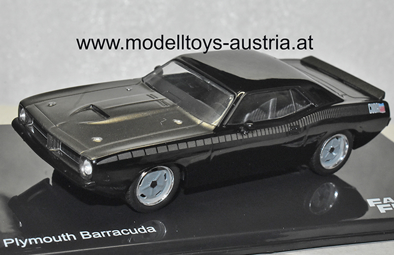 Plymouth Barracuda CUDA 1972 Fast & Furious grau / schwarz 1:43