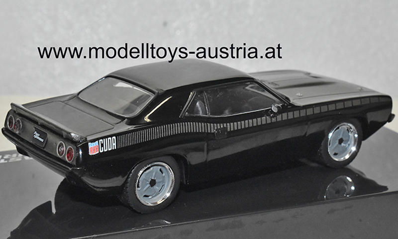 Plymouth Barracuda CUDA 1972 Fast & Furious grau / schwarz 1:43