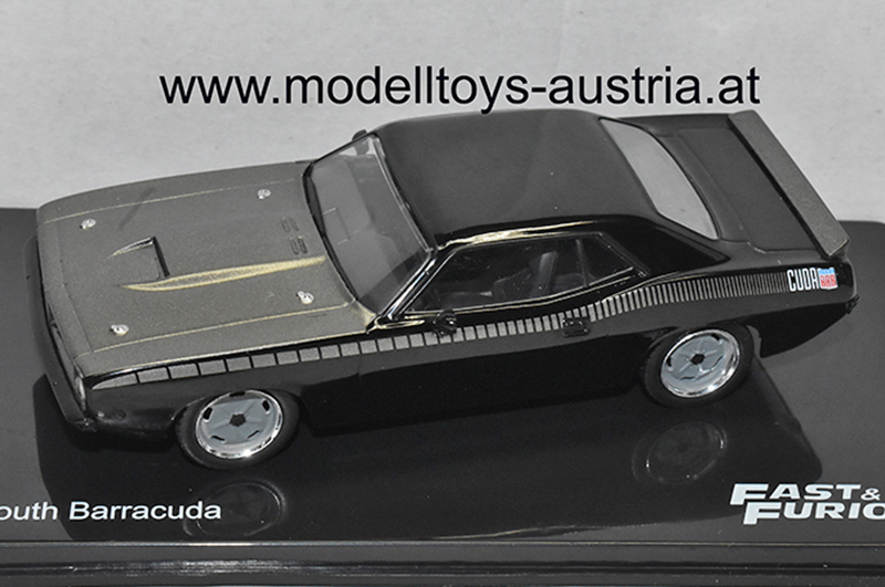 Plymouth Barracuda CUDA 1972 Fast & Furious grau / schwarz 1:43