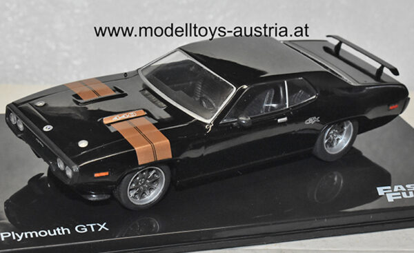Plymouth GTX 1971 Fast & Furious DOM's Car schwarz 1:43