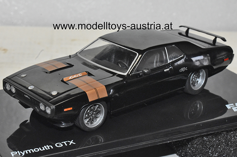 Plymouth GTX 1971 Fast & Furious DOM's Car schwarz 1:43