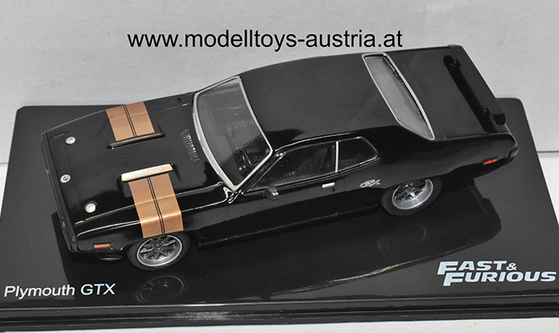 Plymouth GTX 1971 Fast & Furious DOM's Car schwarz 1:43