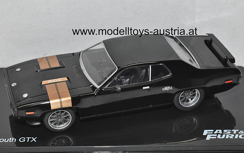 Plymouth GTX 1971 Fast & Furious DOM's Car schwarz 1:43