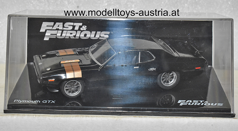 Plymouth GTX 1971 Fast & Furious DOM's Car schwarz 1:43