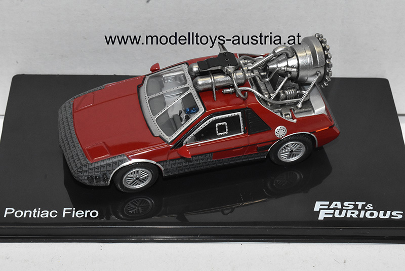 Pontiac Fiero 1984 Fast & Furious rot / grau 1:43