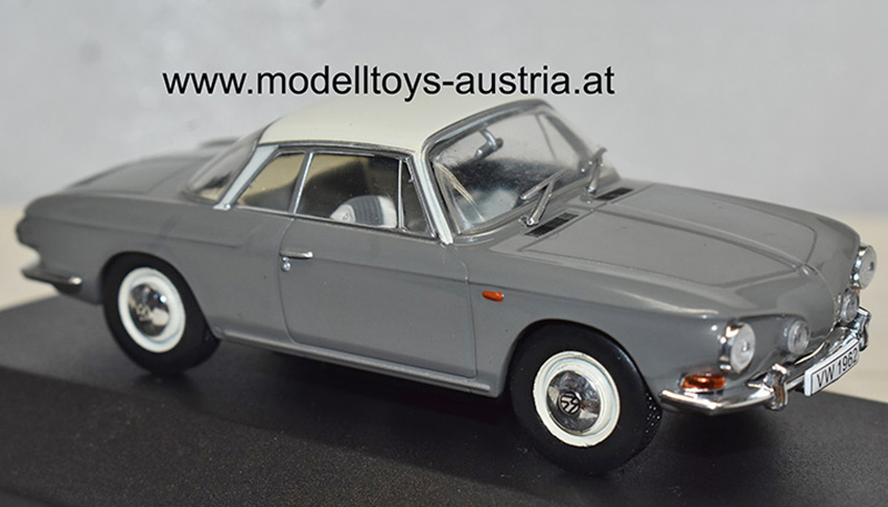 VW Karmann Ghia 1500 Typ 34 1962 grau / weiss 1:43