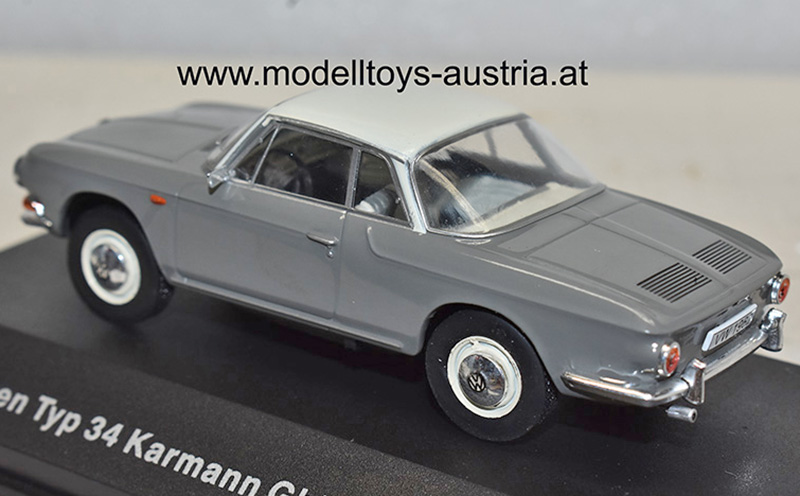 VW Karmann Ghia 1500 Typ 34 1962 grau / weiss 1:43