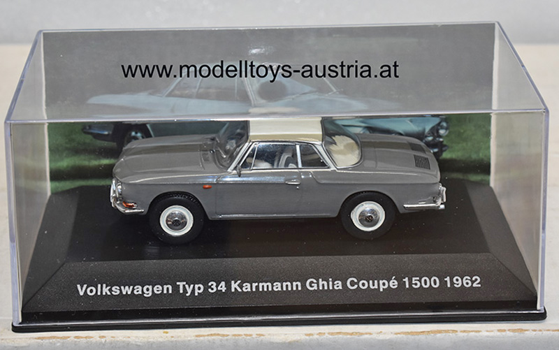 VW Karmann Ghia 1500 Typ 34 1962 grau / weiss 1:43