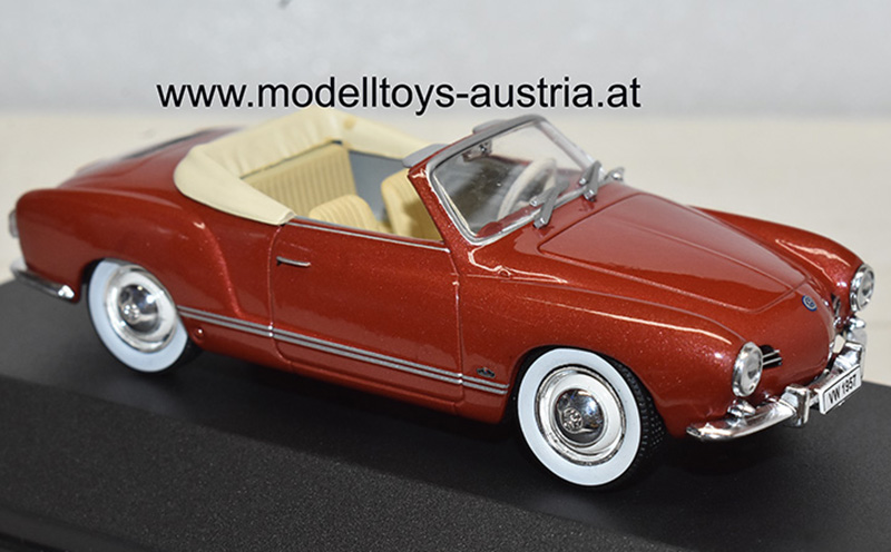 VW Karmann Ghia Cabrio 1957 Korallen rot 1:43