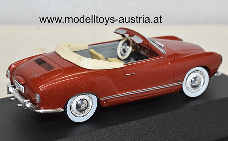 VW Karmann Ghia Cabrio 1957 Korallen rot 1:43